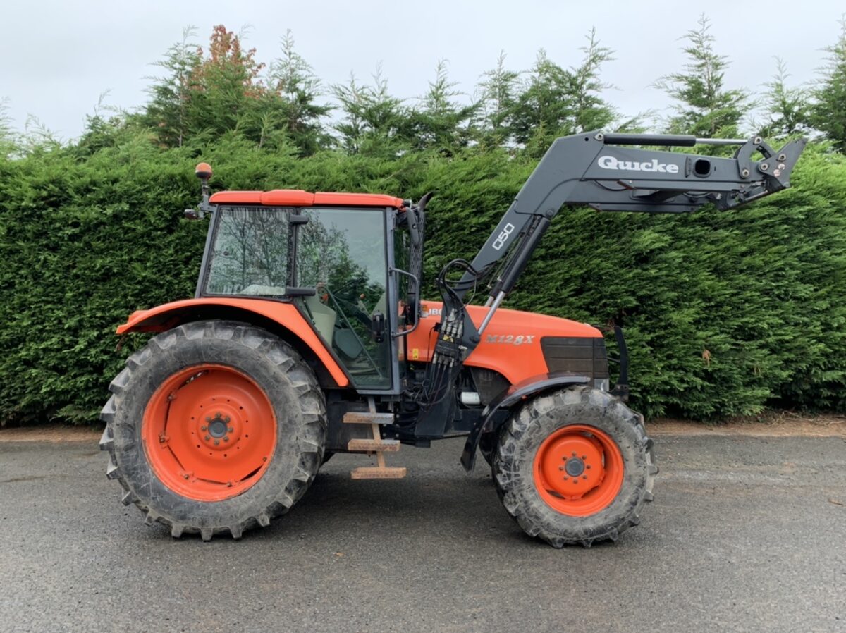 Kubota M128X & Quicke Q50 loader Pallisers of Hereford Ltd