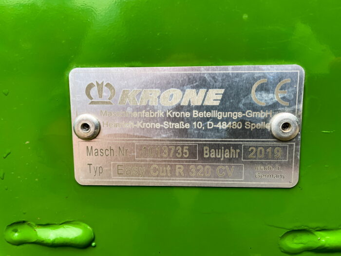 Krone EasyCut R320 CV mower conditioner